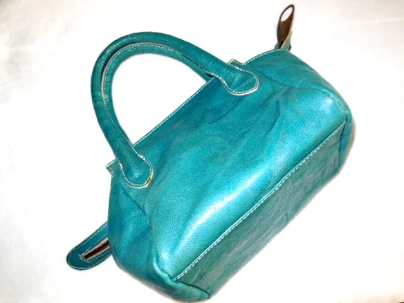 Regina Turquoise Patent Leather Handbag — image 2