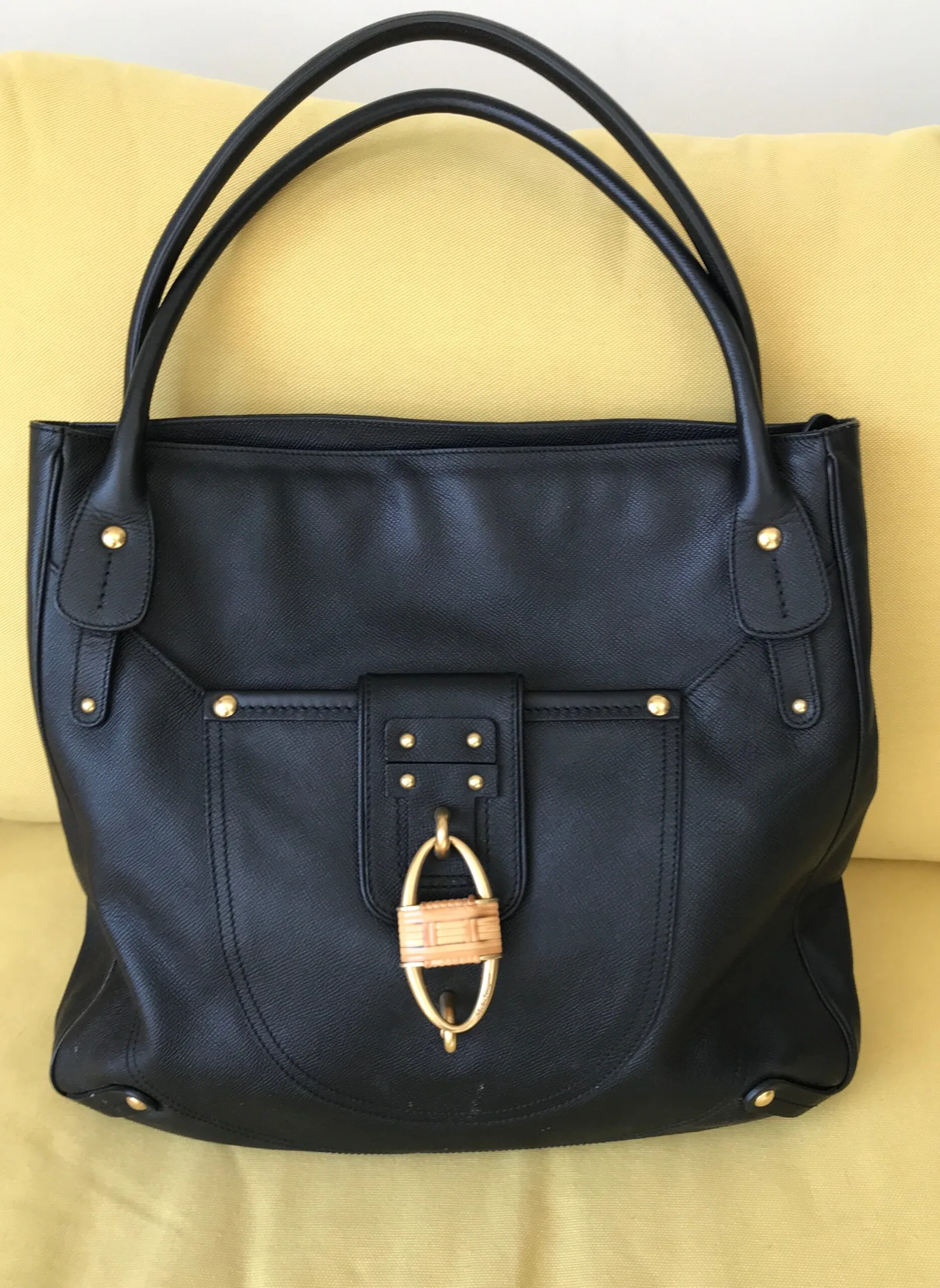 Salvatore Ferragamo Black Leather Large Tote — image 6