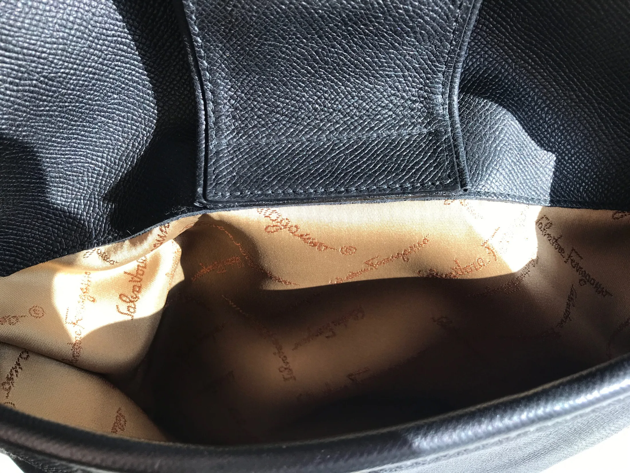 Salvatore Ferragamo Black Leather Large Tote — image 12