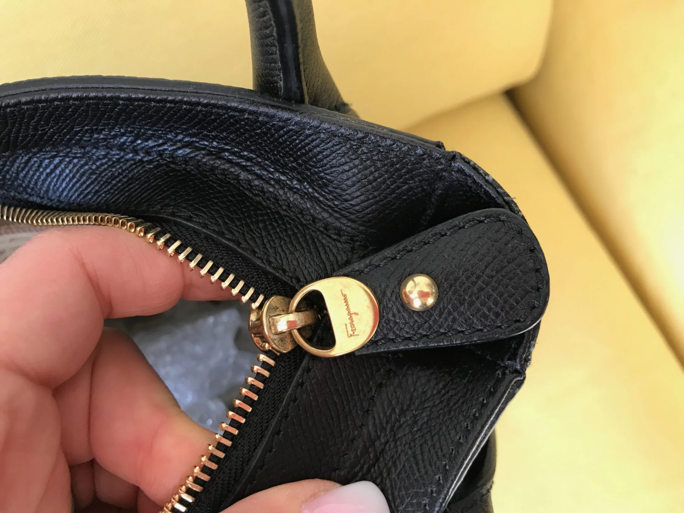 Salvatore Ferragamo Black Leather Large Tote — image 16