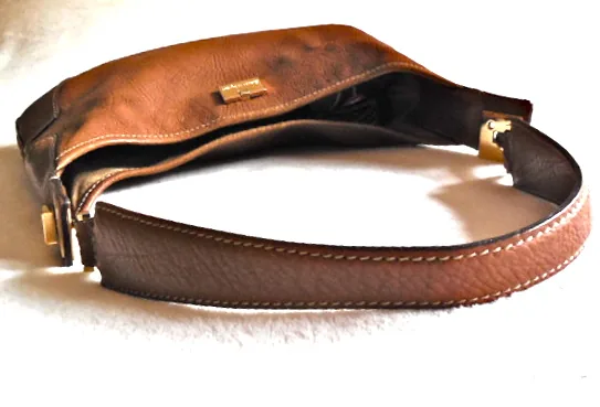 Salvatore Ferragamo Tan Leather Shoulder Bag — image 3