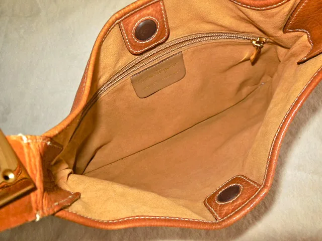 Salvatore Ferragamo Tan Leather Shoulder Bag — image 8