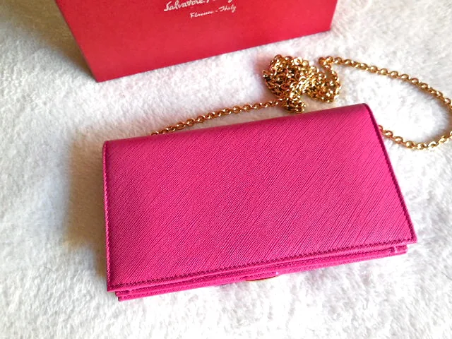 Salvatore Ferragamo Pink Miss Vara Bow Wallet on Chain — image 3