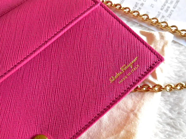Salvatore Ferragamo Pink Miss Vara Bow Wallet on Chain — image 5