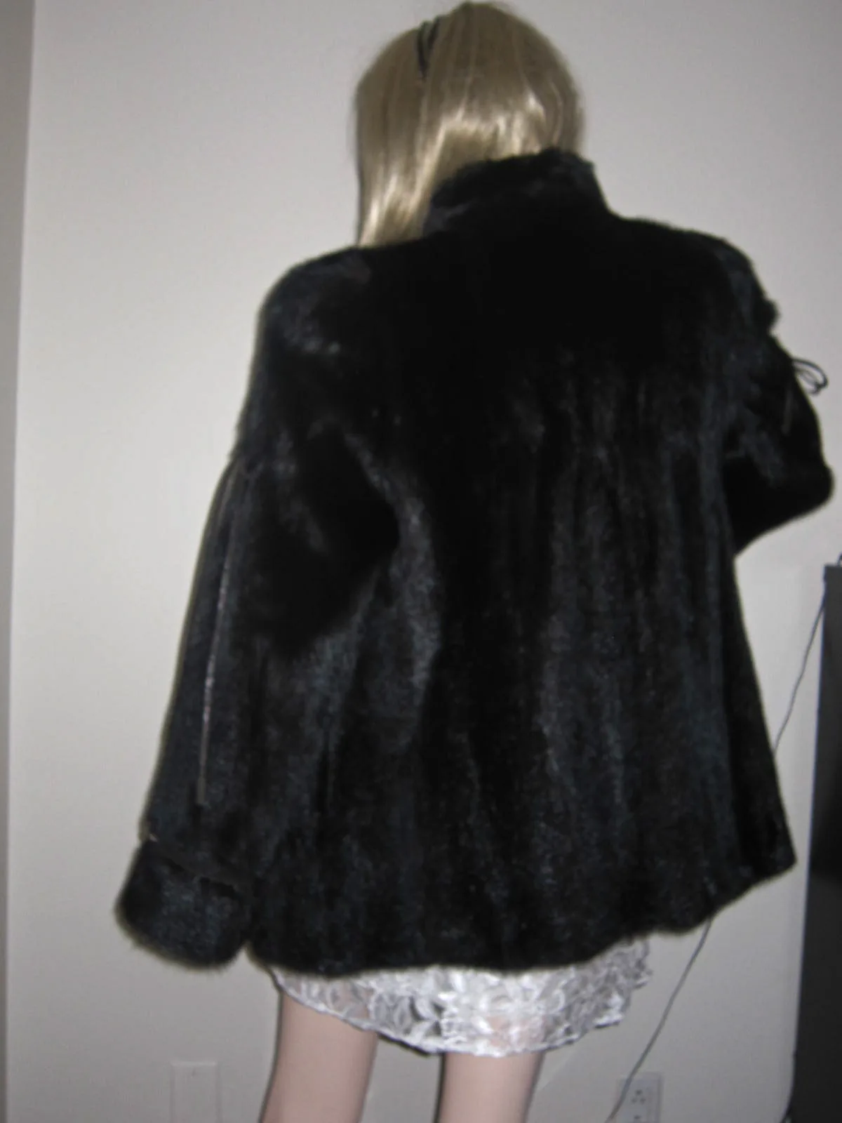 SAGA FURS Black Natural Silky Mink Coat — image 2