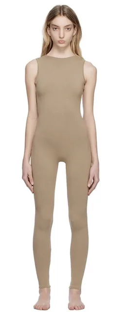 SKIMS Taupe Outdoor Crew Neck Sleeveless Jumpsuit