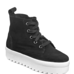 Shelly’s London Black Suede Murci Platform Sneakers/Size 37