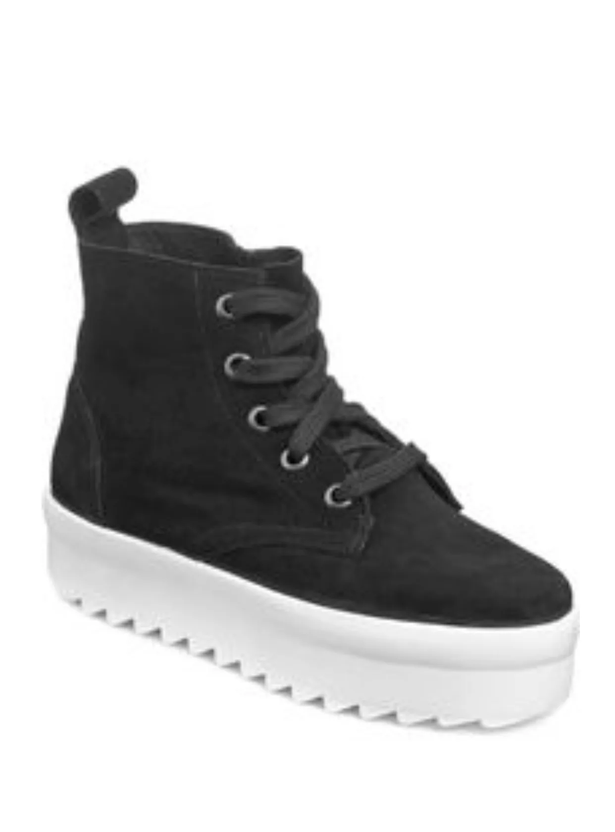 Shelly’s London Black Suede Murci Platform Sneakers/Size 37