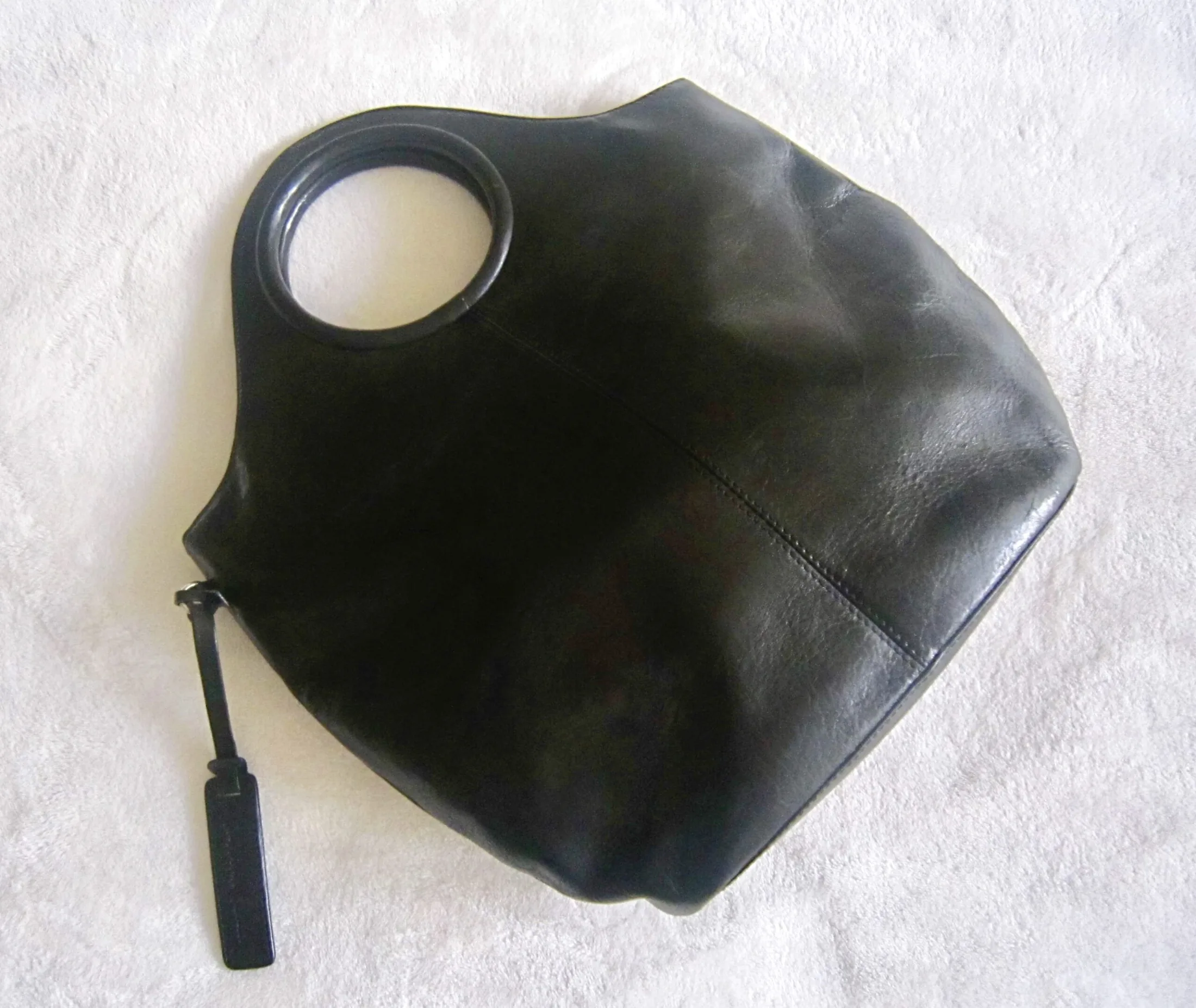 Sabrina Scala Black Leather Bag
