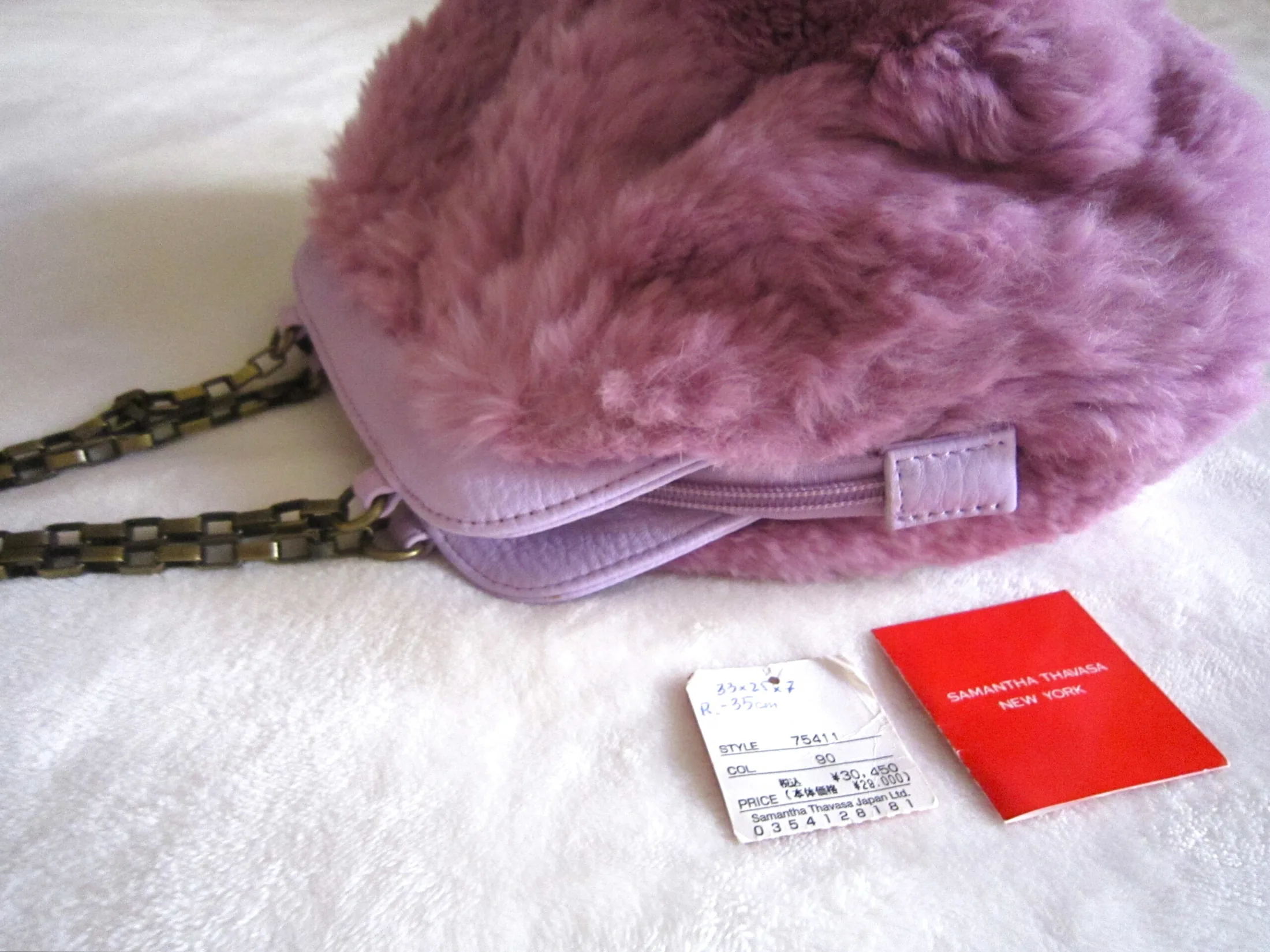 Samantha Thavasa Pink Fur Handbag — image 2