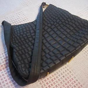 Valentino Orlandi Black Quilted Hobo Bag