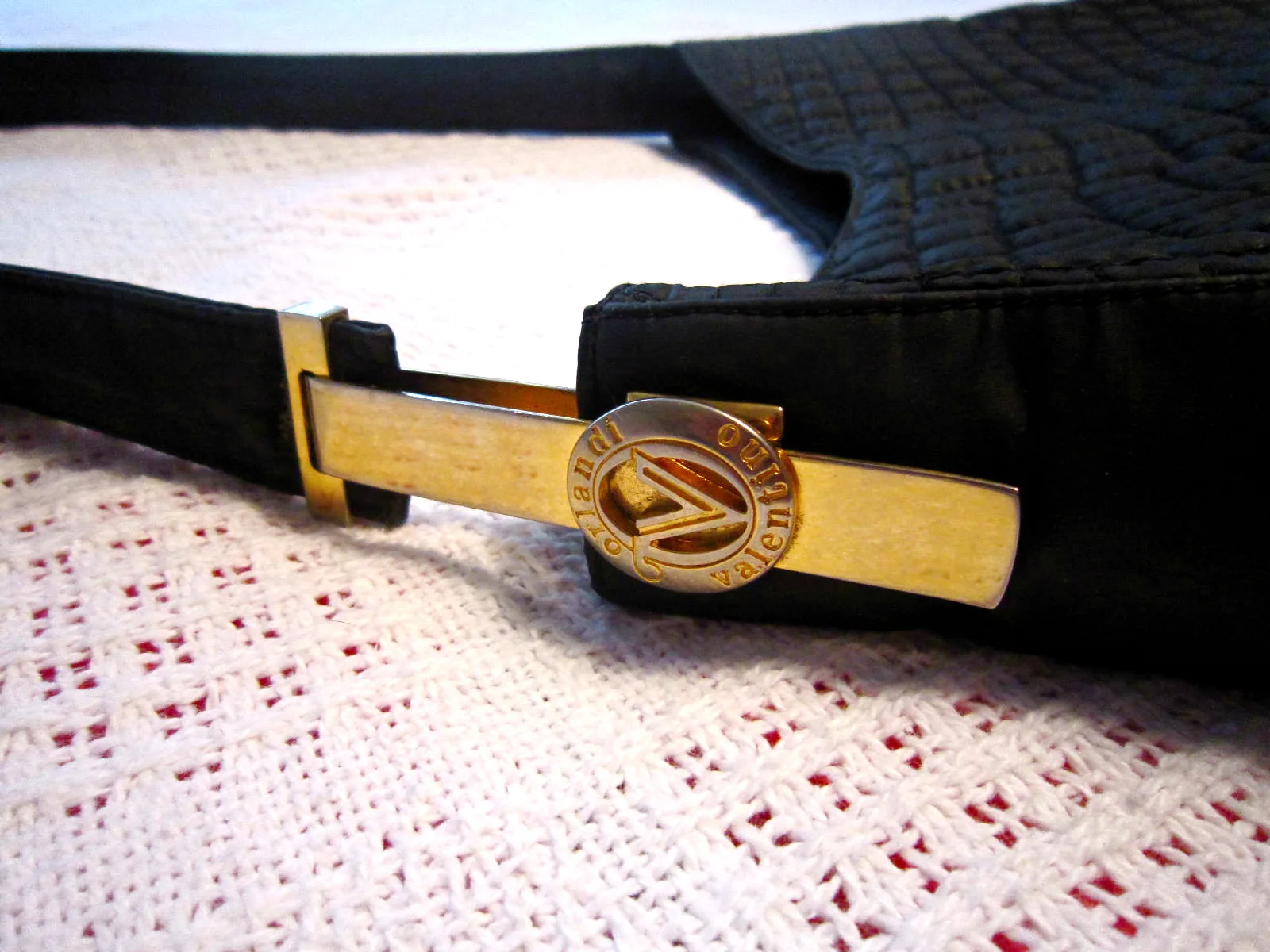 Valentino Orlandi Black Quilted Hobo Bag — image 4