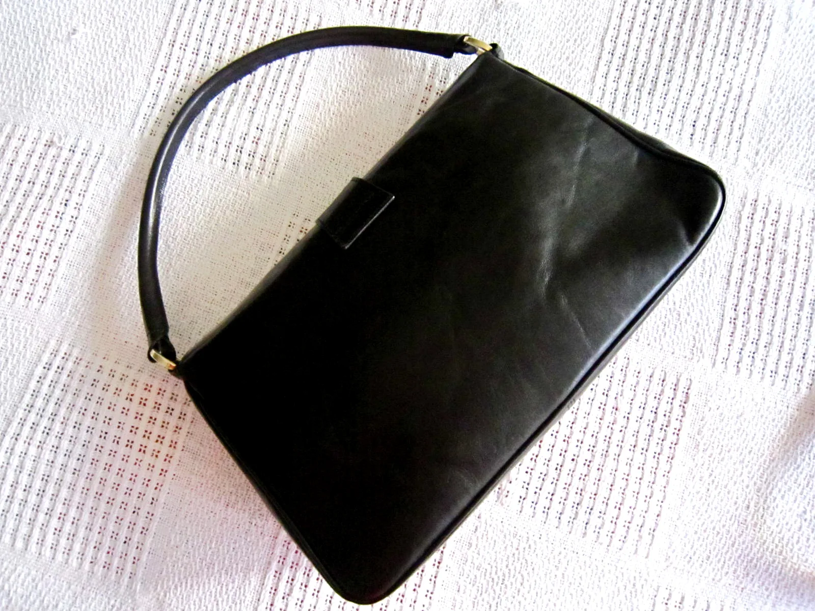 Valentina Black Leather Shoulder Bag — image 4