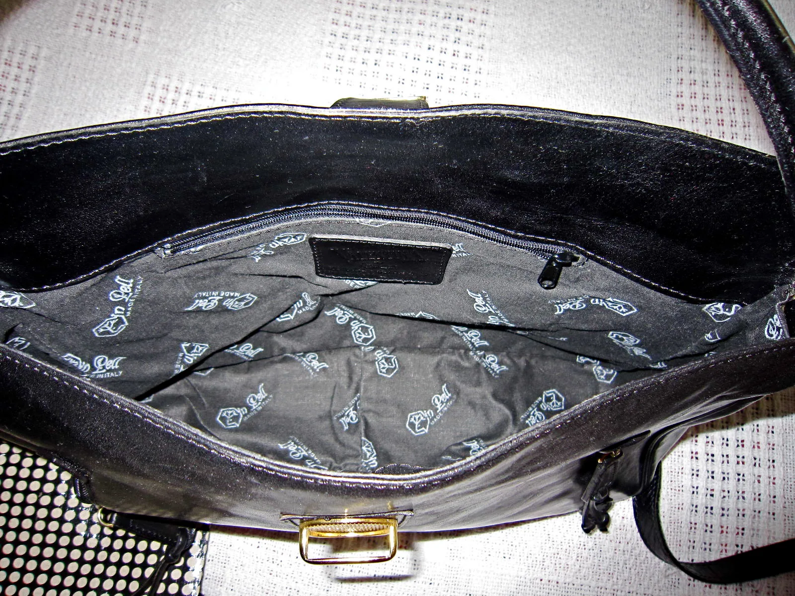 Valentina Black Leather Shoulder Bag — image 5