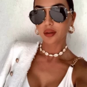 Black Aviator Medusa Versace Sunglasses