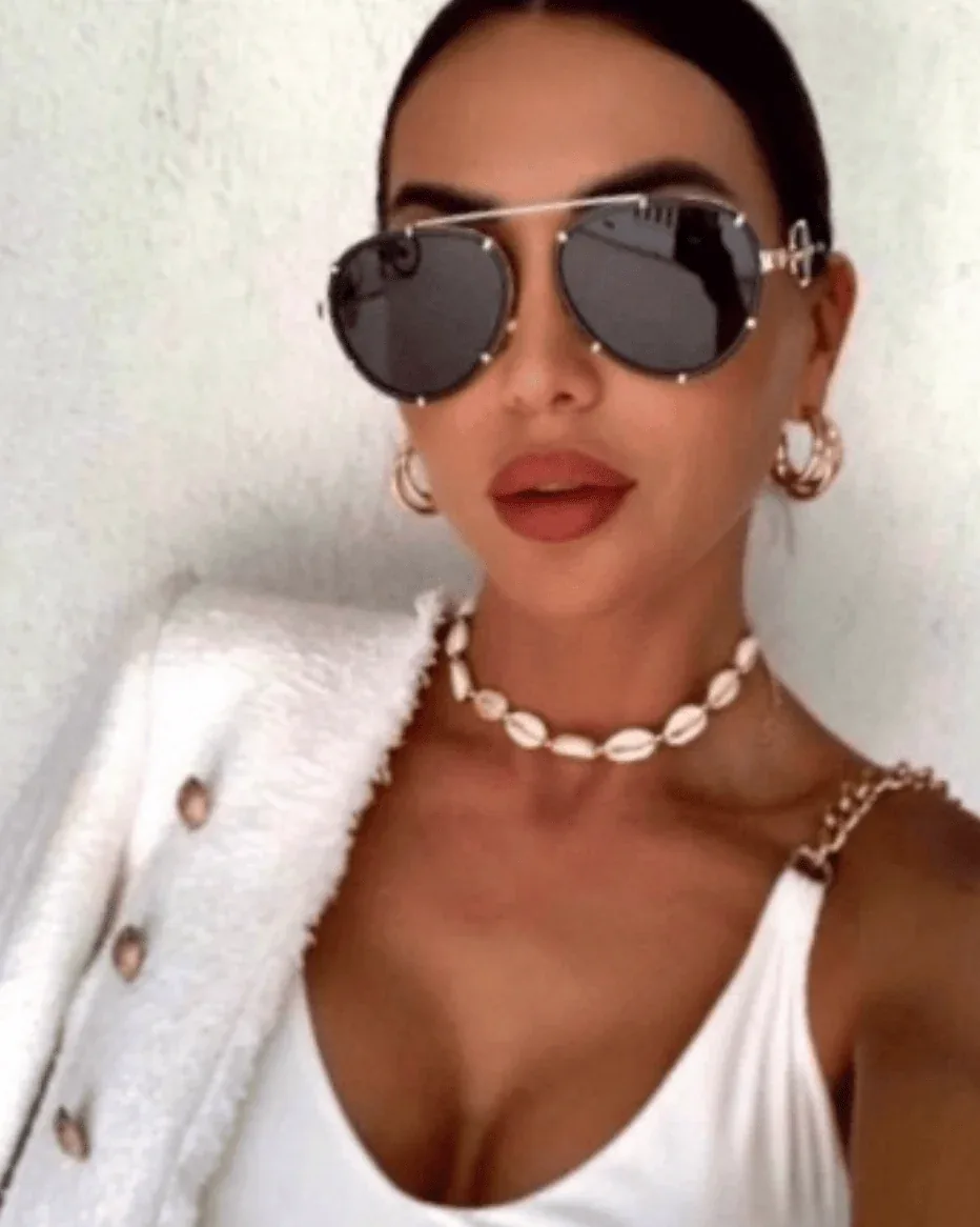 Black Aviator Medusa Versace Sunglasses