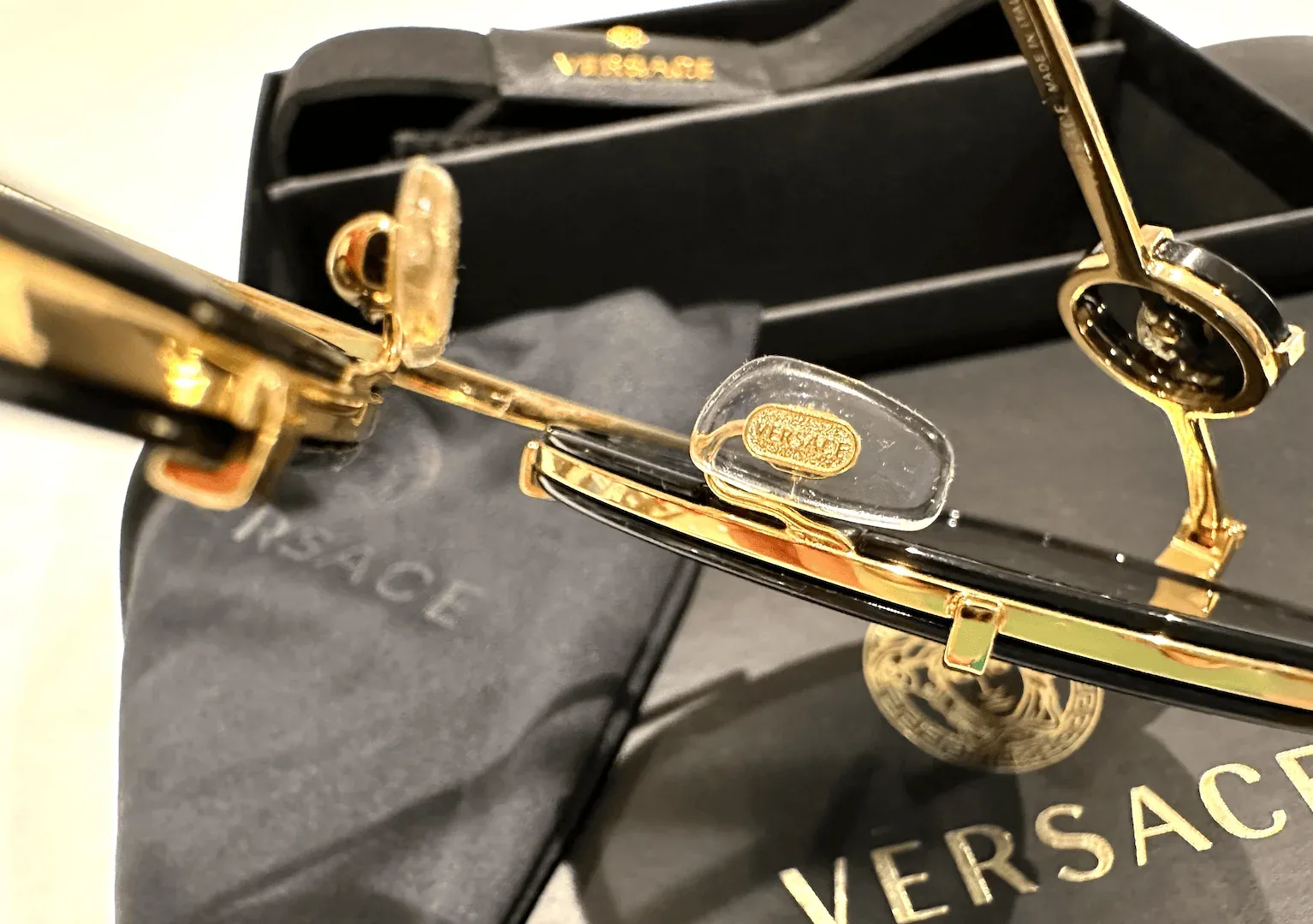 Black Aviator Medusa Versace Sunglasses — image 11