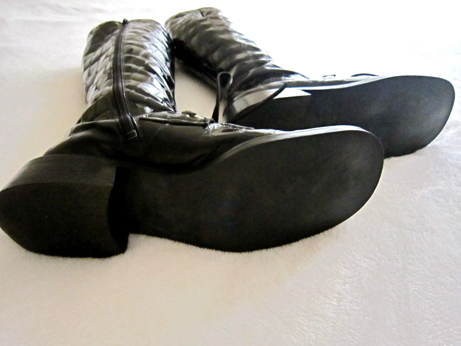 Vic Matie Black Croc Patent Leather Boots — image 5