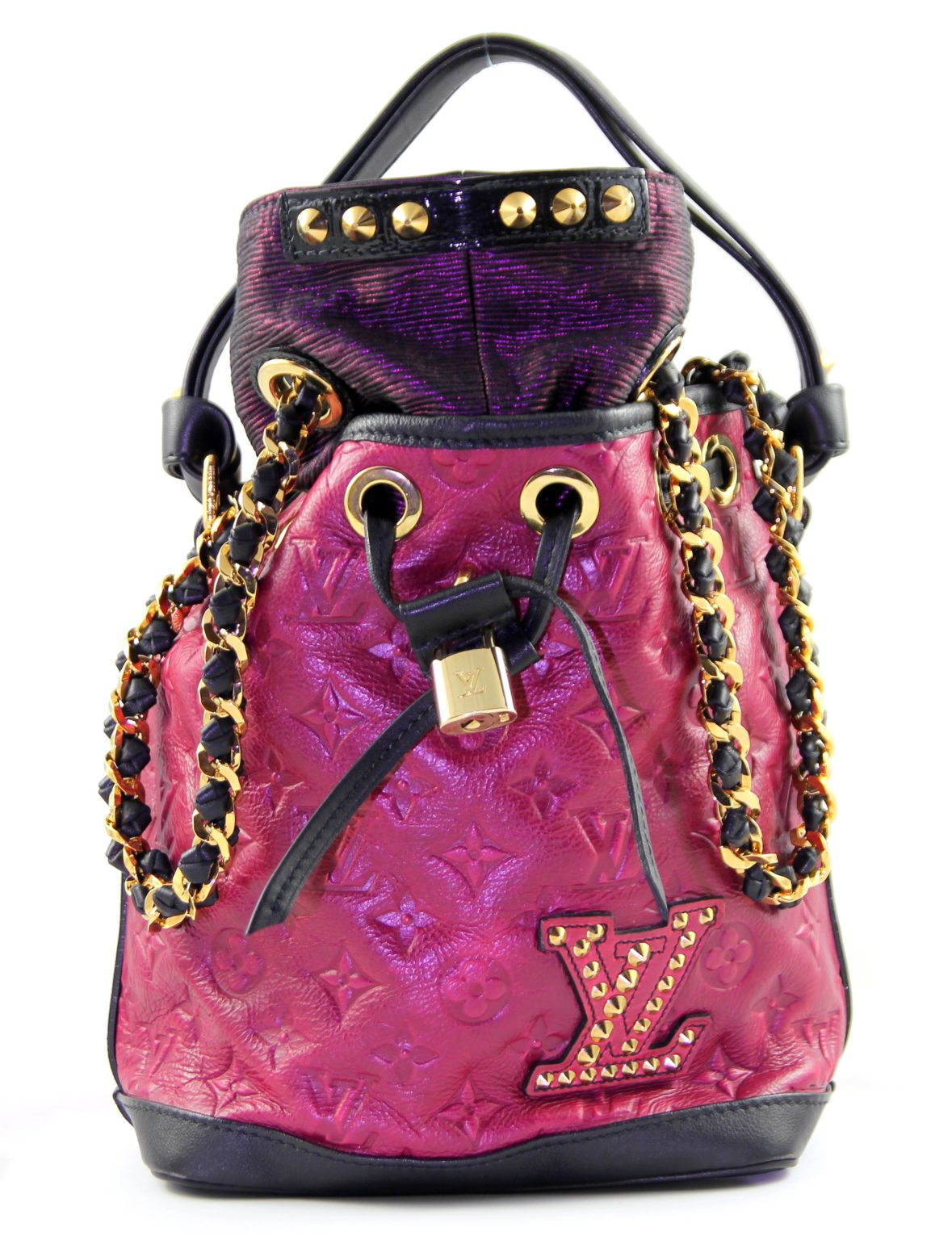 Louis Vuitton Limited Edition Monogram Double Jeu Neo Noe Cranberry Handbag